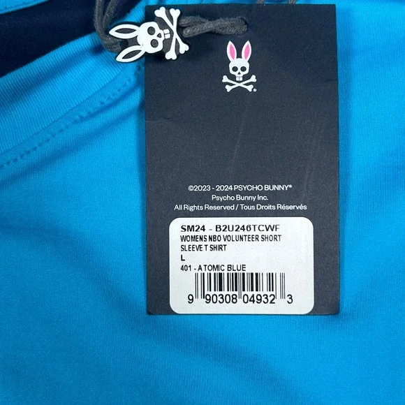 NWT Psycho Bunny T Shirt Women's large Blue Volunteer Tennis Canada jersey - Picture 8 of 16
